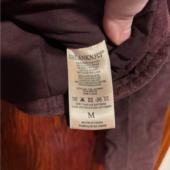 BLANK NYC Burgundy Suede Leather Biker Jacket EUC - Picture 4 of 7